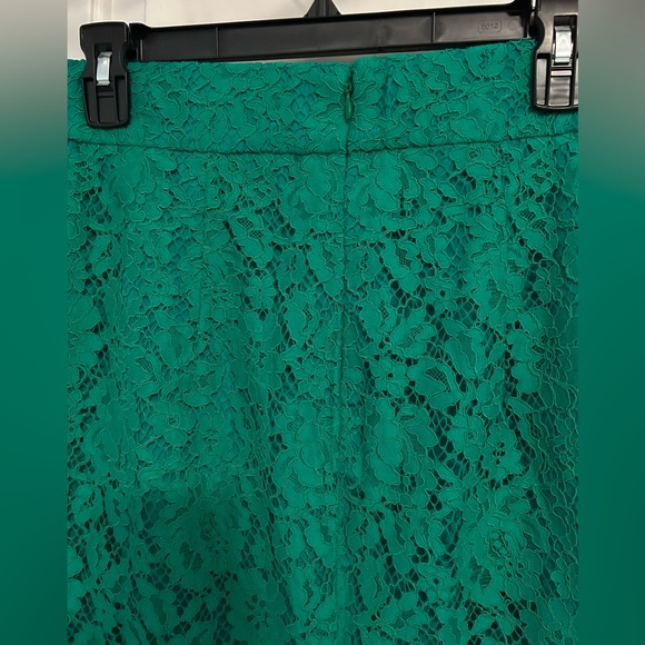 J. CREW LACE GREEN PENCIL SKIRT - Picture 4 of 5
